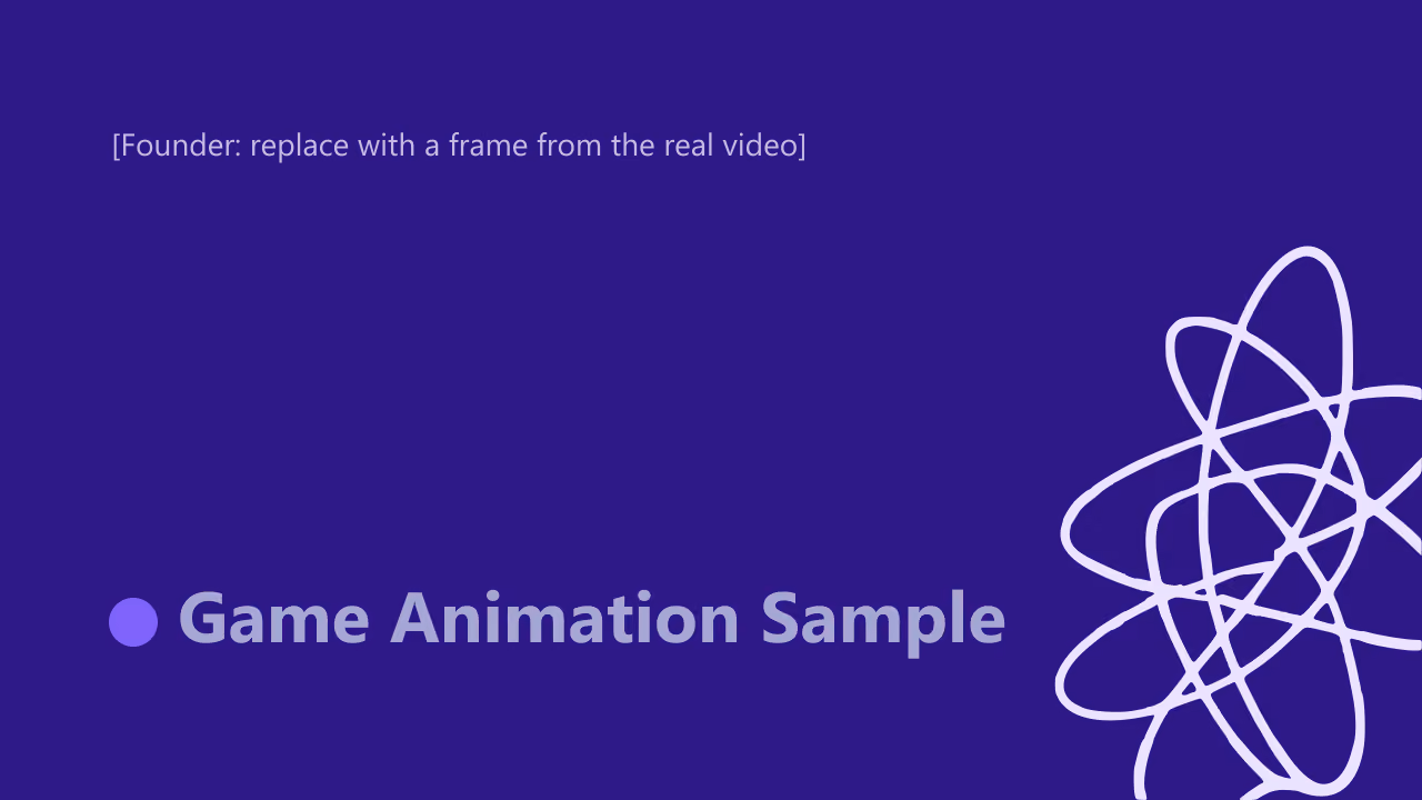 Game Animation Sample demo running in the browser